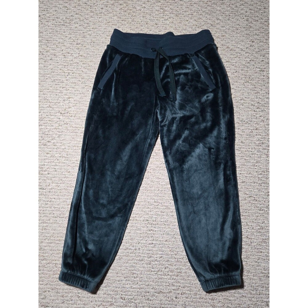 Athleta Double Cozy Karma Joggers Sweatpants Teal  Velour Women's Small Petite